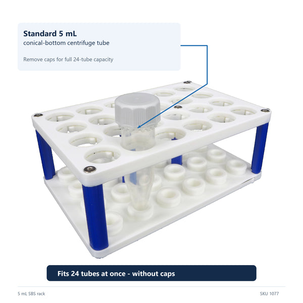 Rack for 5 mL Conical Centrifuge Tubes, SBS Footprint