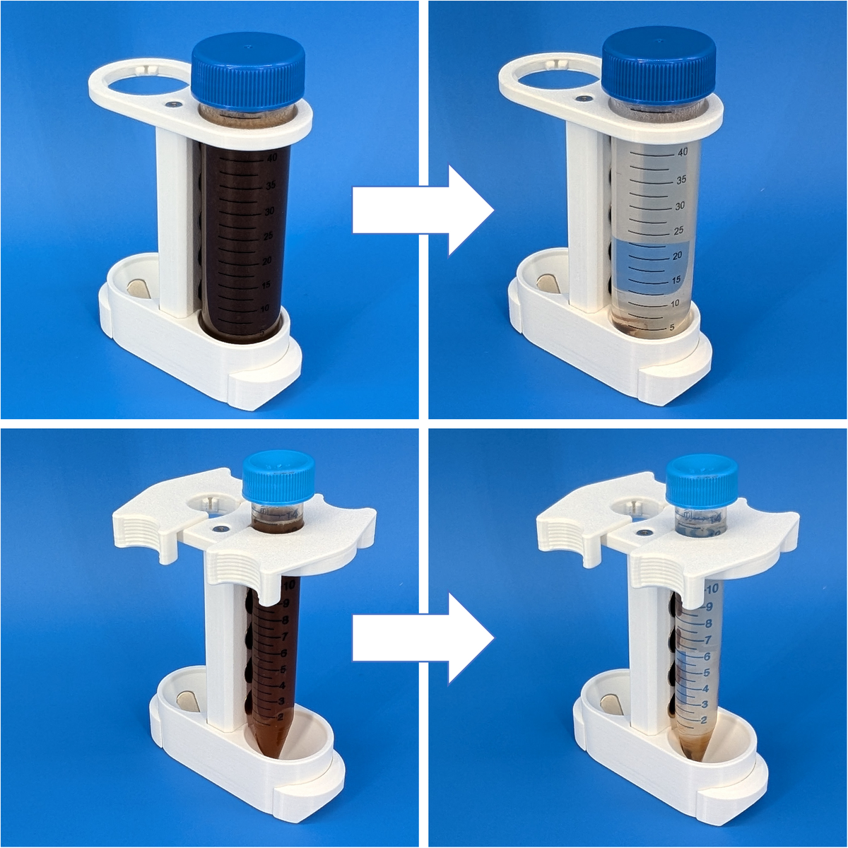 Magnetic rack for DNA, RNA and other molecule purification, for 50, 15 ...