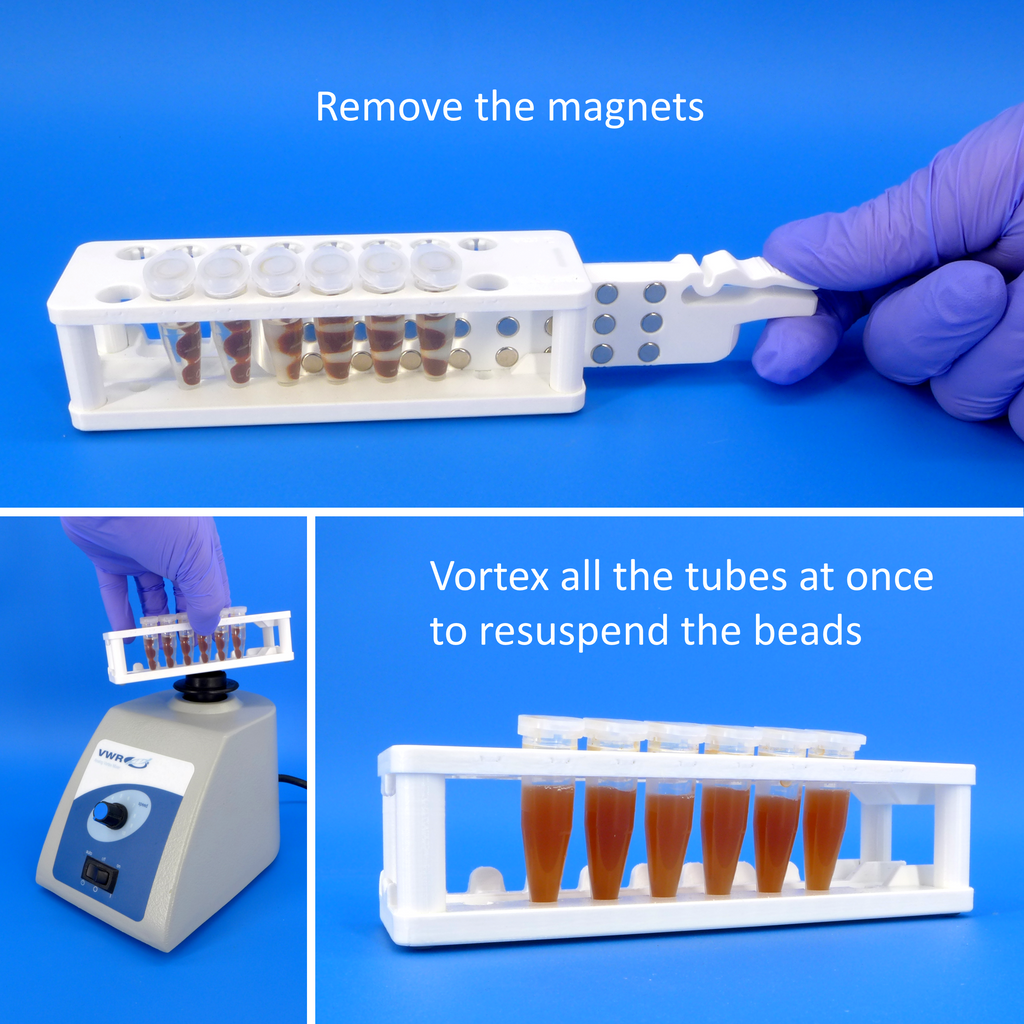 Magnatic Rack Magnetic rack for 1.5 and 2 mL centrifuge tubes, with removable magnet ...