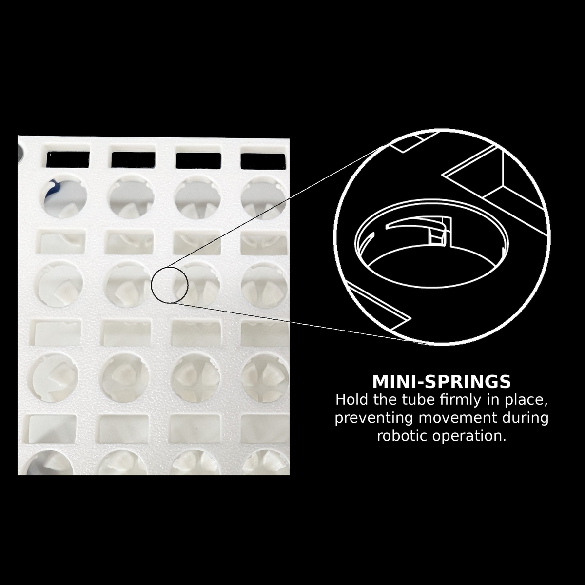 SBS Rack for 2 mL Tubes — 42 positions, robot-ready – Sergi Lab Supplies