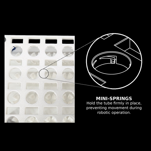 SBS Rack for 2 mL Tubes — 42 positions, robot-ready