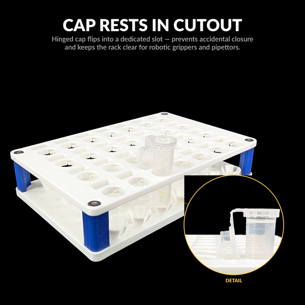 SBS Rack for 2 mL Tubes — 42 positions, robot-ready