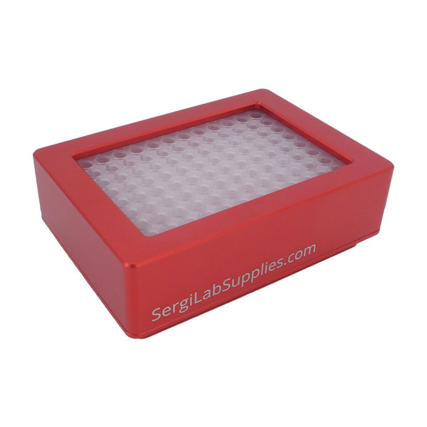 Cold block for 0.8 mL shallow deep well 96-well plates