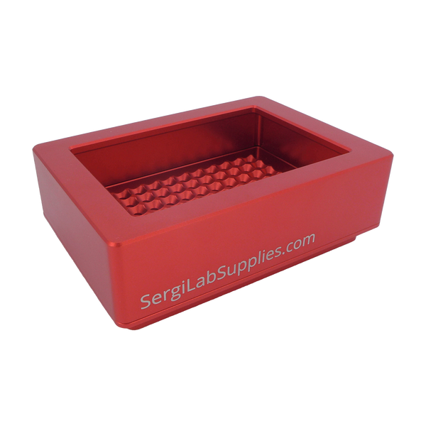Cold block for 0.8 mL shallow deep well 96-well plates