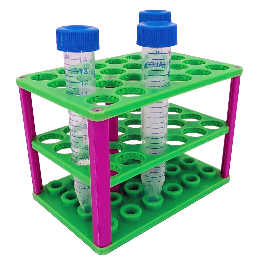 Magenta Lab Racks 15 mL Tube Rack with Liquid Handler Footprint – Sergi Lab Supplies