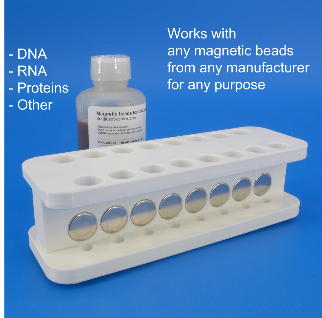 Magnetic rack for DNA, RNA purification; for 1.5 mL centrifuge tubes ...