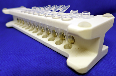Magnetic rack for 150-250 uL PCR tubes (24 total, 12 each side); for DNA, RNA and other biomolecules purification